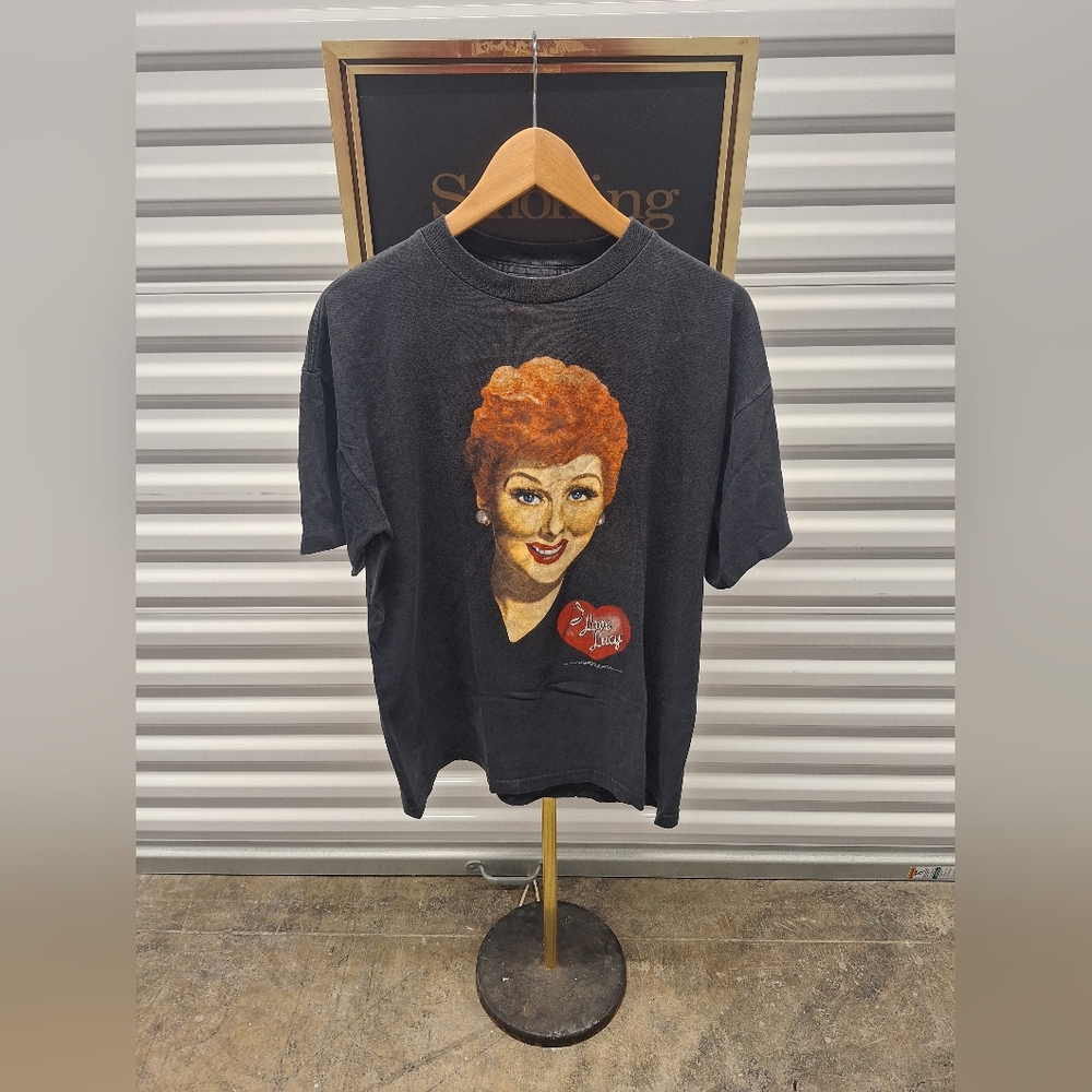 VINTAGE 90s Stanley Desantis I Love Lucy Graphic T Shirt Adult Sz. Large Tee